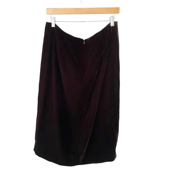 NWT Theory High Waist Side Slit Drape Velvet Skirt size 14 - Picture 3 of 7